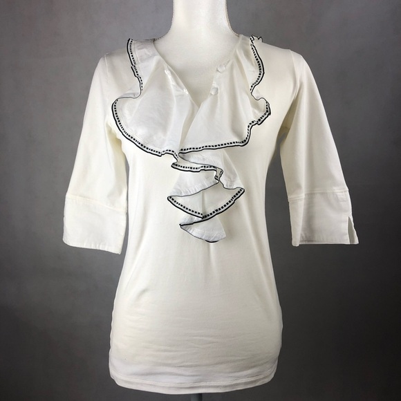 CAbi Tops - Cabi “Self” Ruffle Blouse S